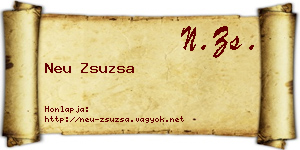 Neu Zsuzsa névjegykártya